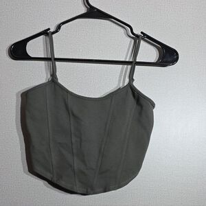 Kids Olive Green Tank Top